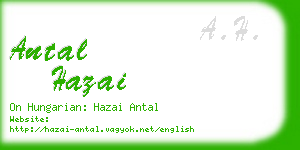 antal hazai business card